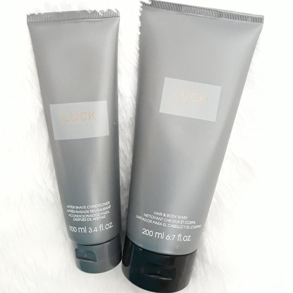 LUCK for HIM Hair & Body Wash and After Shave Conditioner 2pc Set ~ SEALED!!!